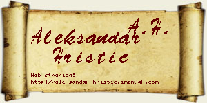 Aleksandar Hristić vizit kartica